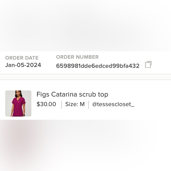 DARK MAGENTA: Figs Scrub Set Catarina/Zamora (M/MP) - Picture 15 of 16